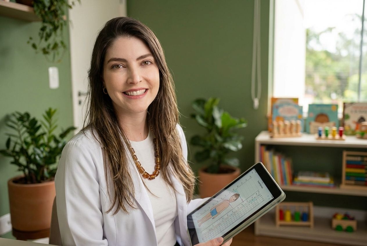 Pediatra atendendo criança em Jaraguá do Sul — Casalume Pediatria